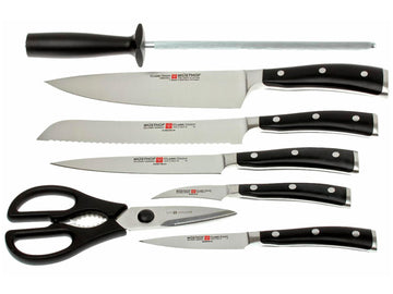 Bloque 7 piezas cuchillos acero/madera Wusthof